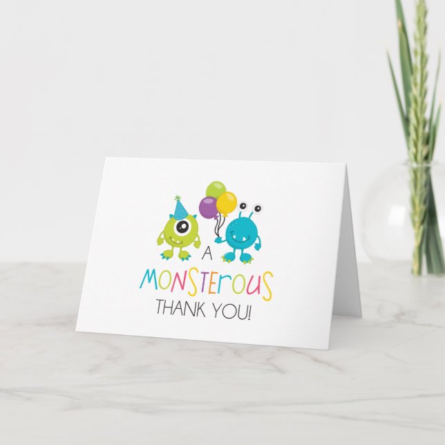 Carte de remerciement Petit Monstre (Devant)