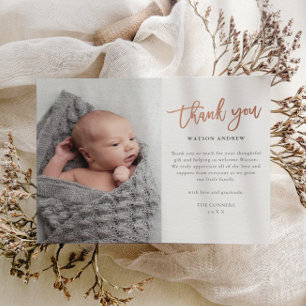 Carte de remerciement photo bébé budget