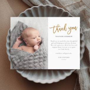 Carte de remerciement photo bébé budget