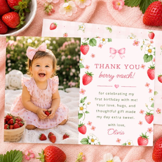 Carte de remerciement photo Berry Sweet (Créateur téléchargé)