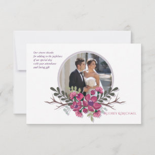 Carte de remerciement photo Cornouiller