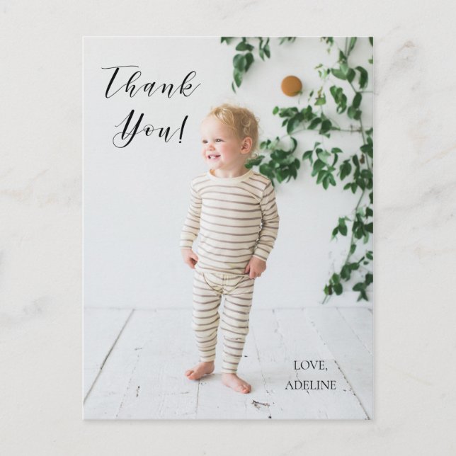 Carte de remerciement photo d'anniversaire (Devant)