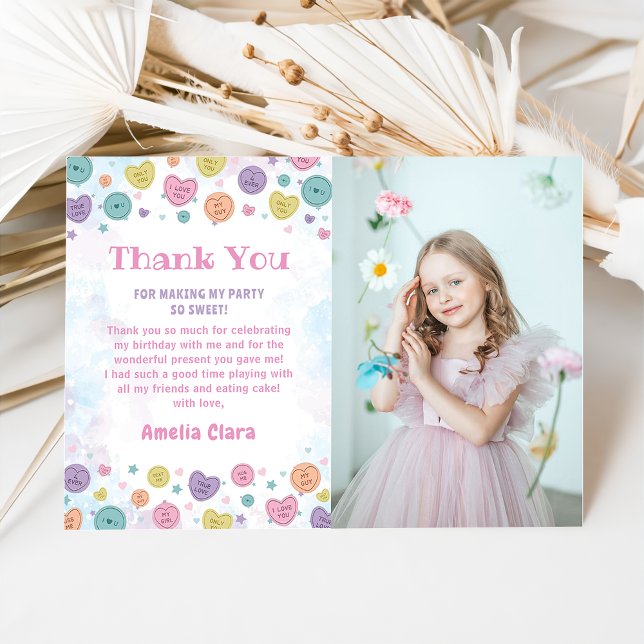 Carte de remerciement photo d'anniversaire de bonb (Créateur téléchargé)