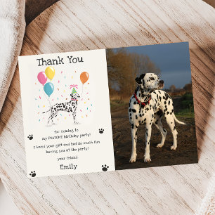 Carte de remerciement photo d'anniversaire de chio