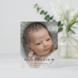Carte de remerciement photo de bébé à petit budget