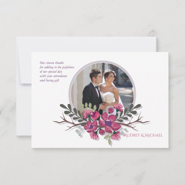 Carte de Remerciement Photo de Cornouiller (Devant)