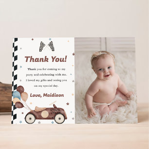 Carte de remerciement photo de fête d'anniversaire