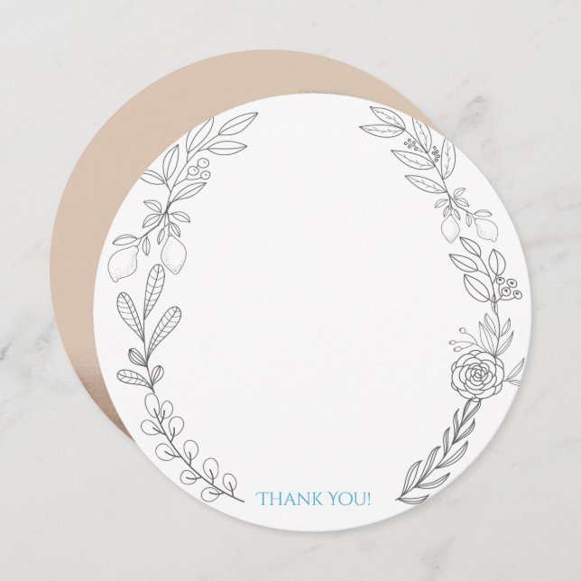 Carte de remerciement photo de George. (Devant / Derrière)