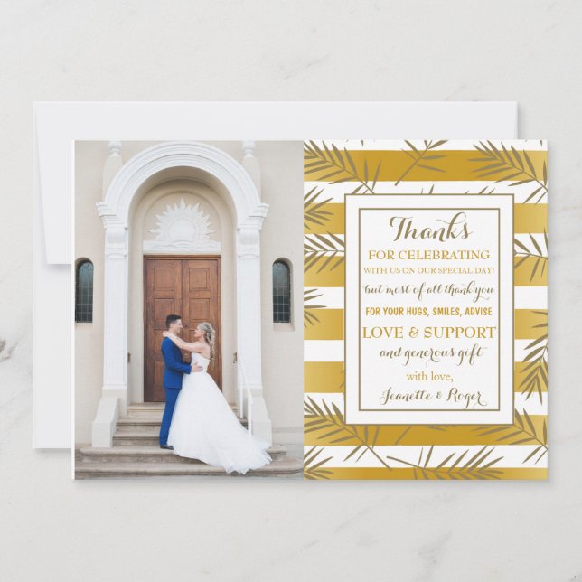 Carte de remerciement photo de Holiday Palms (Devant)