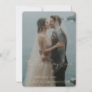 Carte de remerciement photo de mariage de destinat