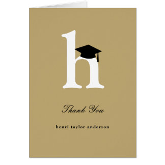 Carte de remerciement photo de remise de diplôme a