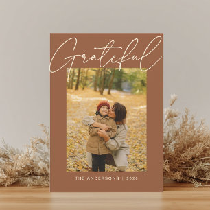 Carte de remerciement photo de Thanksgiving modern