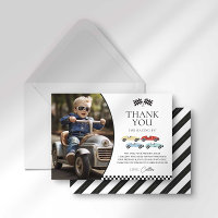 Carte de remerciement photo de voiture de course