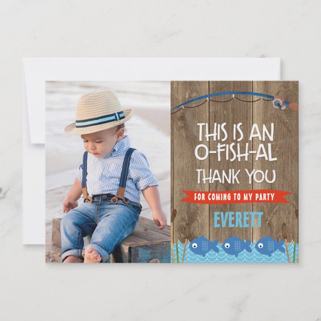 Carte de remerciement photo officielle O-Fish (Devant)