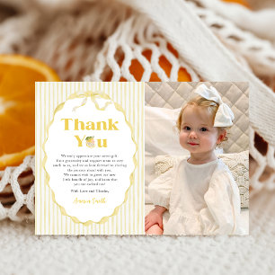 Carte de remerciement photo pour baby shower Lemon