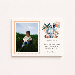 Carte de remerciement photo pour fête d'anniversai