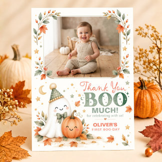 Carte de remerciement photo pour le 1er anniversai