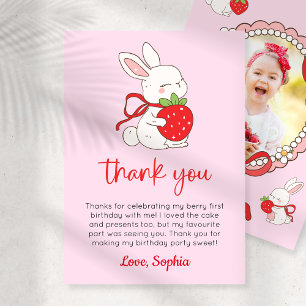 Carte de remerciement photo pour le 1er anniversai
