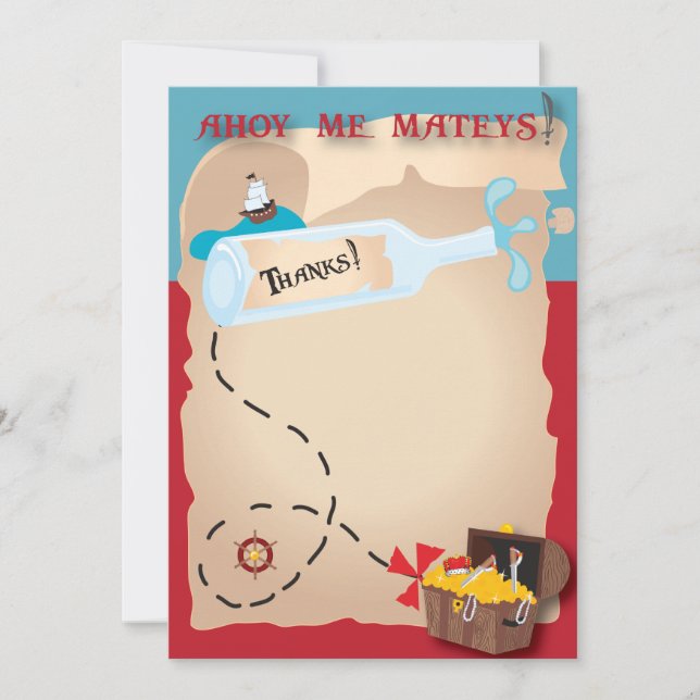 Carte de remerciement pirate (Devant)