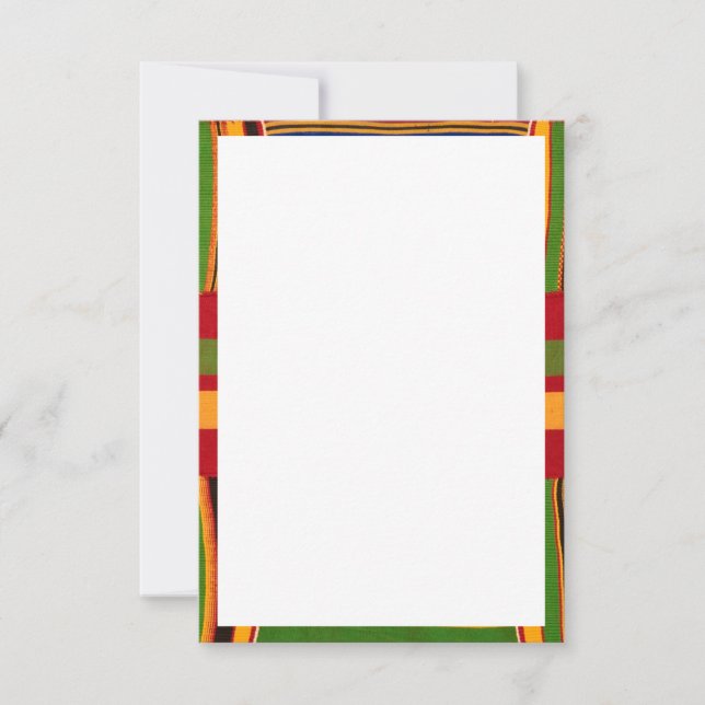 Carte de remerciement plate à motif africain (Devant)