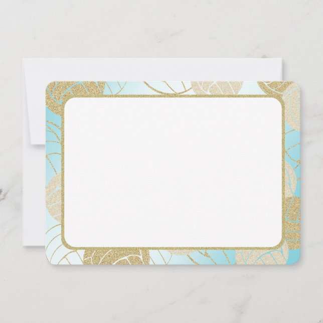 Carte de remerciement plate en volley-ball or (Devant)