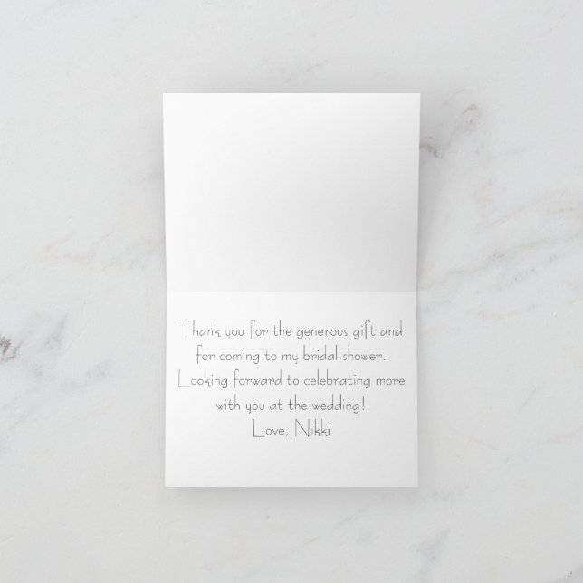 Carte de remerciement pliée pour enterrement de vi (Intérieur)