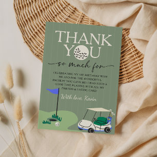 Carte de remerciement pour 1er anniversaire Golf H