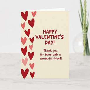 Carte de remerciement pour ami de la Saint-Valenti