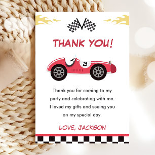 Carte de remerciement pour anniversaire de garçon 