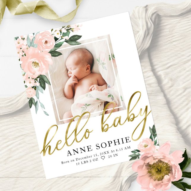 Carte de Remerciement pour Annonce de Naissance av (Créateur téléchargé)