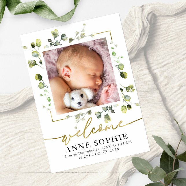 Carte de Remerciement pour Annonce de Naissance Bu (Créateur téléchargé)