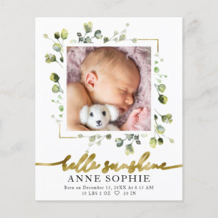 Carte de Remerciement pour Annonce de Naissance Bu