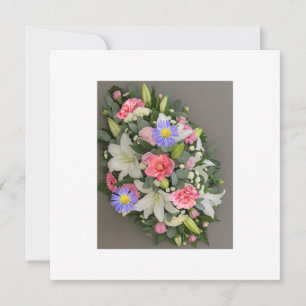 Carte de remerciement pour arrangement floral