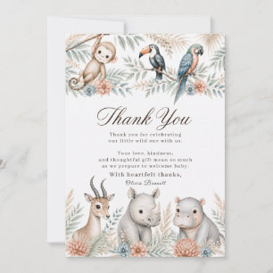 Carte de remerciement pour Baby Shower aquarelle S