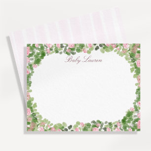 Carte de Remerciement pour Baby Shower au Jardin d