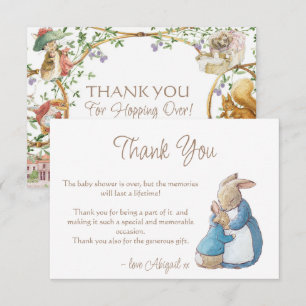 Carte de remerciement pour baby shower Lapin Class