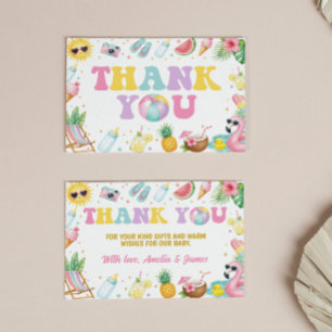 Carte de remerciement pour Baby Shower Piscine Spl