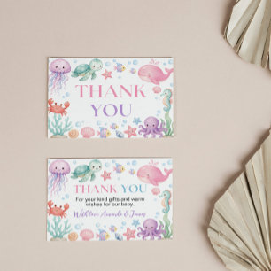 Carte de remerciement pour Baby Shower Sea You Soo