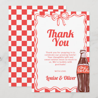Carte de remerciement pour Baby Shower She's Ready