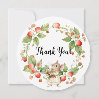 Carte de remerciement pour Baby Shower Souris Frai
