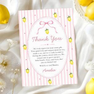 Carte de remerciement pour baby shower Stripes Lem