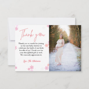 Carte de remerciement pour Baby Shower sur le thèm