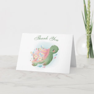 Carte de remerciement pour Baby Shower Tortue de M