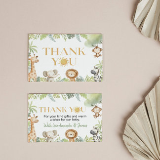 Carte de remerciement pour Baby Shower Wild One Sa