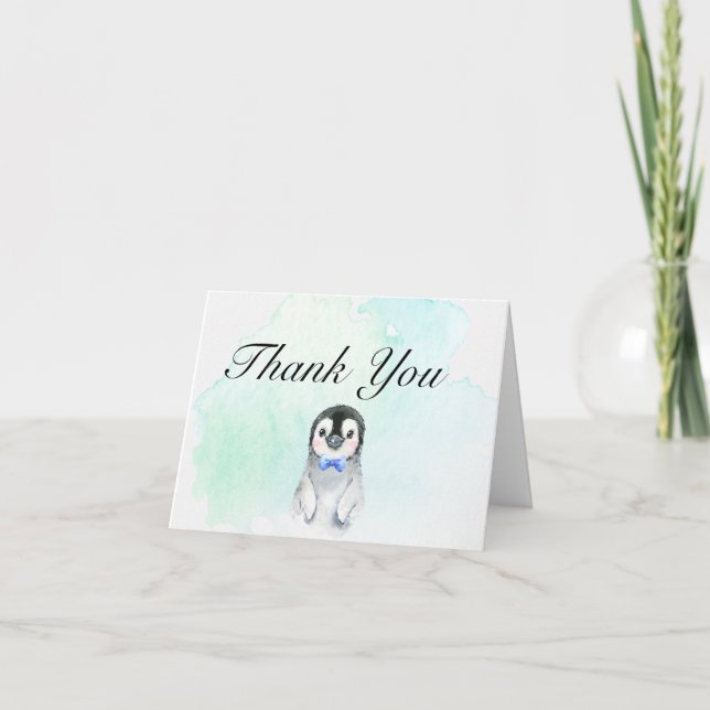Carte de remerciement pour bébé garçon de shower d (Devant)