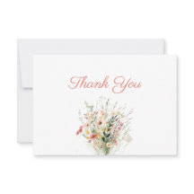 Carte de remerciement pour bouquet de fleurs sauva