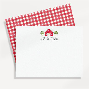 Carte de Remerciement pour Chambre de Bébé Ferme e