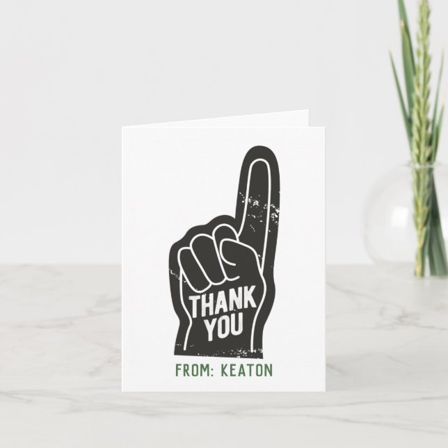 Carte de remerciement pour fan de sport numéro 1 (Devant)