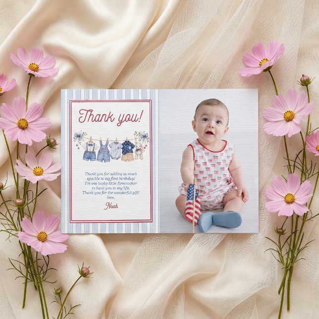 Carte de remerciement pour fête d'anniversaire gar (Créateur téléchargé)
