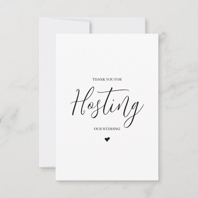 Carte de remerciement pour fournisseur de mariage  (Devant)